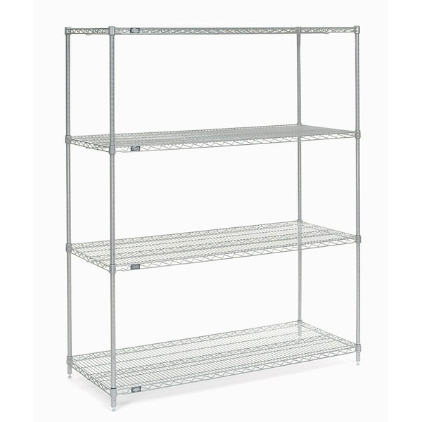 Nexel Chrome Wire Shelving, 60W X 14D x 86H 14608C - main